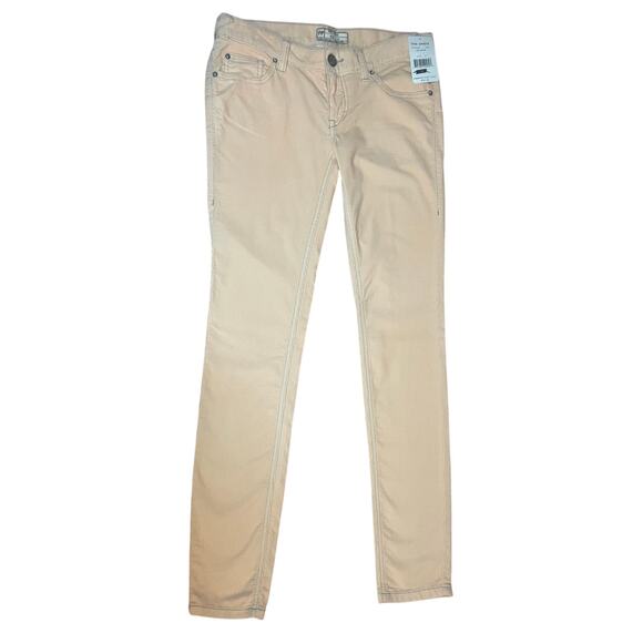 Free people women’s peach corduroy, skinny pants, size 27 NWT - Picture 2 of 4